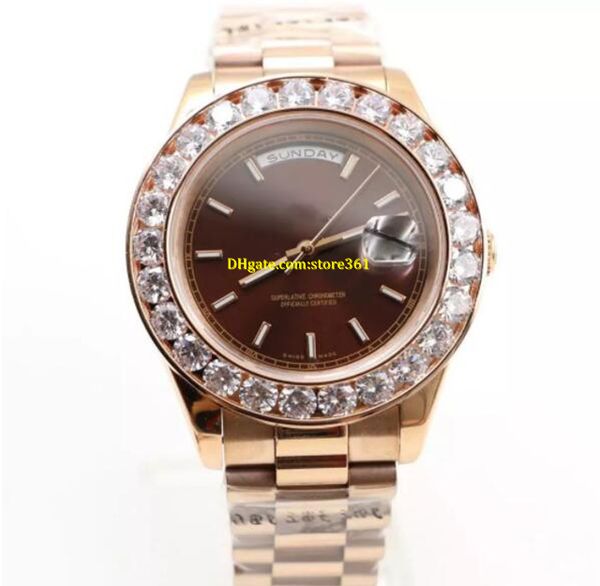 luxury watches mens watch big diamonds day-date 18k rose gold stainless steel perpetual automatic mechanical sapphire glass men, Slivery;brown
luxury watches mens watch big diamonds day-date 18k rose gold stainless steel perpetual automatic mechanical sapphire glass men, Slivery;brown