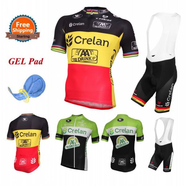 

wholesale-2015 new style brand crelan cycling jersey men ropa ciclismo maillot bike sports clothing bicycle clothes gel pad bib pants mtb, Black;red