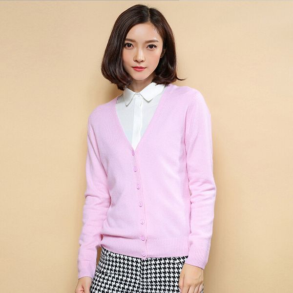 wholesale- 2017 new arrival fashion women v- neck cardigan cashmere sweater wa48, White;black
wholesale- 2017 new arrival fashion women v- neck cardigan cashmere sweater wa48, White;black