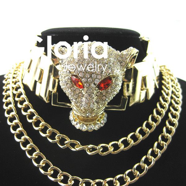wholesale-2015 retro crystal leopard head necklace chain necklace jewelry statement necklace women jewelry high quality wholesale, Golden;silver
wholesale-2015 retro crystal leopard head necklace chain necklace jewelry statement necklace women jewelry high quality wholesale, Golden;silver