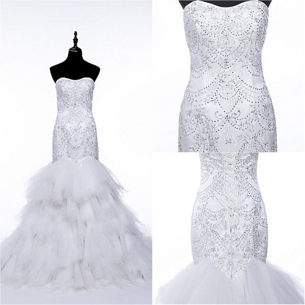 2016 sale fashion custom made trumpet/mermaid white chapel train strapless embroidered beading tulle wedding dresses 005
2016 sale fashion custom made trumpet/mermaid white chapel train strapless embroidered beading tulle wedding dresses 005