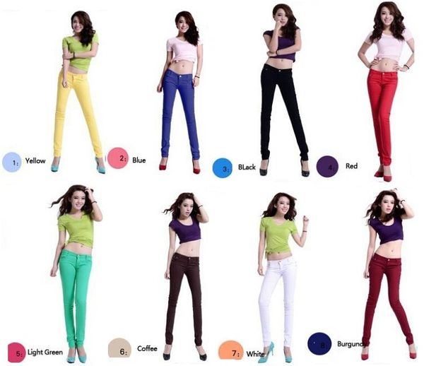 Fashion Women Candy Colors 8Styles Classical Pencil Pants Spring Summer Autumn Style Sexy Fit Jeans Woman Casual Pants
Fashion Women Candy Colors 8Styles Classical Pencil Pants Spring Summer Autumn Style Sexy Fit Jeans Woman Casual Pants
