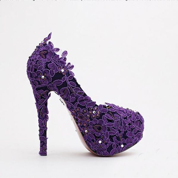purple flower rhinestone bridal shoes high heels stiletto lace wedding shoes new designer party pumps formal dress shoes, Black
purple flower rhinestone bridal shoes high heels stiletto lace wedding shoes new designer party pumps formal dress shoes, Black