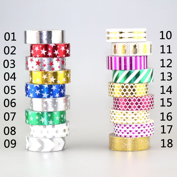 wholesale-new 1x 15mm*10m gold foil gilded paper tapes print scrapbooking christmas diy sticky deco masking japanese washi tape paper lot
wholesale-new 1x 15mm*10m gold foil gilded paper tapes print scrapbooking christmas diy sticky deco masking japanese washi tape paper lot