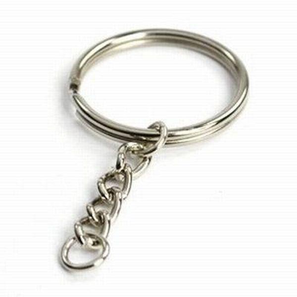 

Free Shipping 30 Pieces/Lot New Silver 25mm Split Key Chains & Key Rings 53mm (2 1/8") long