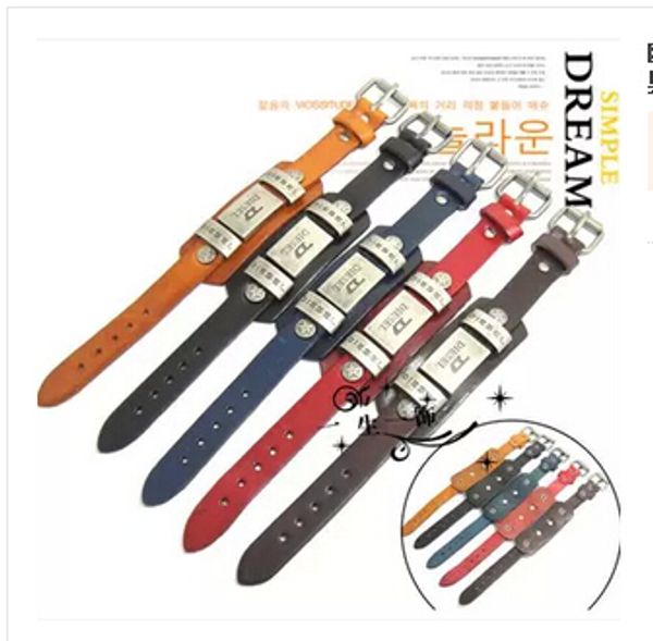 wholesale-fashion men woman bracelets rock punk leather rock cool metal stud clasp genunine wrist watch design leather bracelet, Golden;silver
wholesale-fashion men woman bracelets rock punk leather rock cool metal stud clasp genunine wrist watch design leather bracelet, Golden;silver