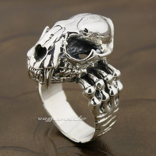 925 sterling silver tiger skull openable tusk fangmens biker ring 8d003 us size 9.5ing, Golden;silver
925 sterling silver tiger skull openable tusk fangmens biker ring 8d003 us size 9.5ing, Golden;silver