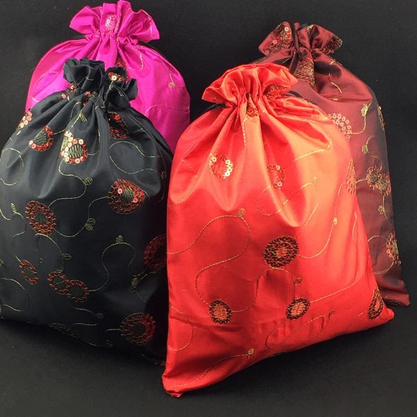embroidered sequin travel drawstring shoe bag pouch portable foldable satin cloth storage bag women reusable dust bag packaging 10pcs/lot
embroidered sequin travel drawstring shoe bag pouch portable foldable satin cloth storage bag women reusable dust bag packaging 10pcs/lot