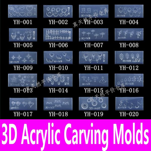 wholesale-1piece 3d acrylic nail carving mold nail art template in 139 designs pattern decoration diy silicon gel for stickers wholesale, White
wholesale-1piece 3d acrylic nail carving mold nail art template in 139 designs pattern decoration diy silicon gel for stickers wholesale, White