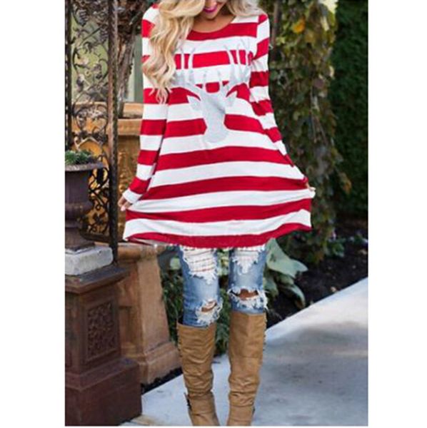casual dresses women stripes elk printed christmas long sleeved fall autumn dressing loose girls dress, Black;gray
casual dresses women stripes elk printed christmas long sleeved fall autumn dressing loose girls dress, Black;gray