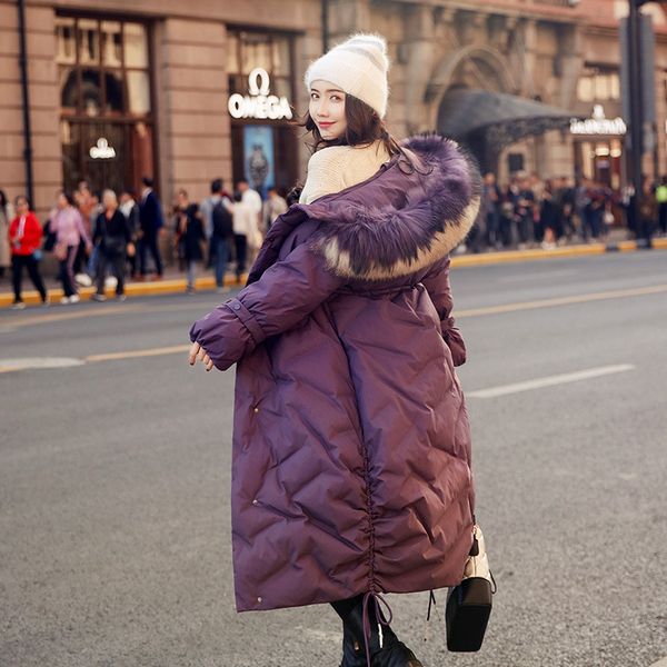 mid-length thick white duck down jacket women's 2019 winter new style fashion slim fit slimming contrast color da mao linc, Black;white
mid-length thick white duck down jacket women's 2019 winter new style fashion slim fit slimming contrast color da mao linc, Black;white