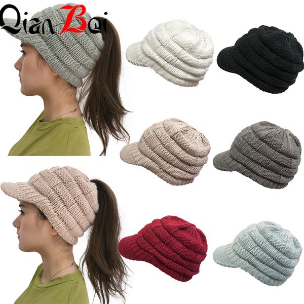 qianbei 6 color fashion knitted women's winter hat for women thicken warm female hedging hats elastic
qianbei 6 color fashion knitted women's winter hat for women thicken warm female hedging hats elastic