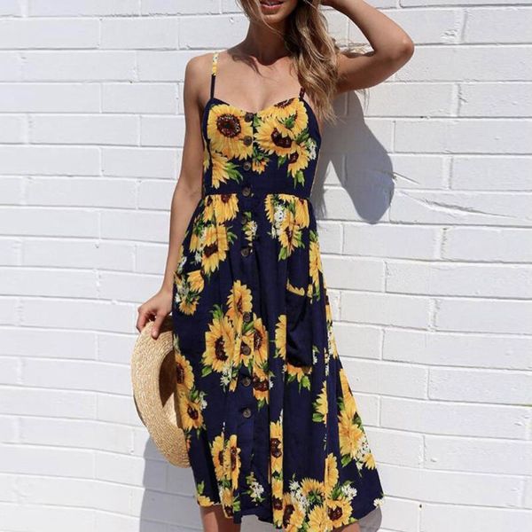 women sunflower floral print dress off shoulder sleeveless dress spaghetti strap long holiday boho beach clothes, Black;gray
women sunflower floral print dress off shoulder sleeveless dress spaghetti strap long holiday boho beach clothes, Black;gray