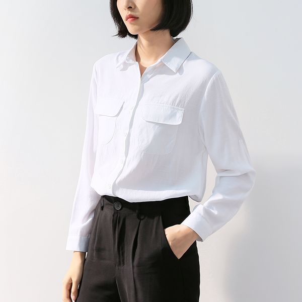 women shirts 2019 female casual turn down collar with pocket work wear ladies long sleeve white blouse blusas mujer de moda
women shirts 2019 female casual turn down collar with pocket work wear ladies long sleeve white blouse blusas mujer de moda