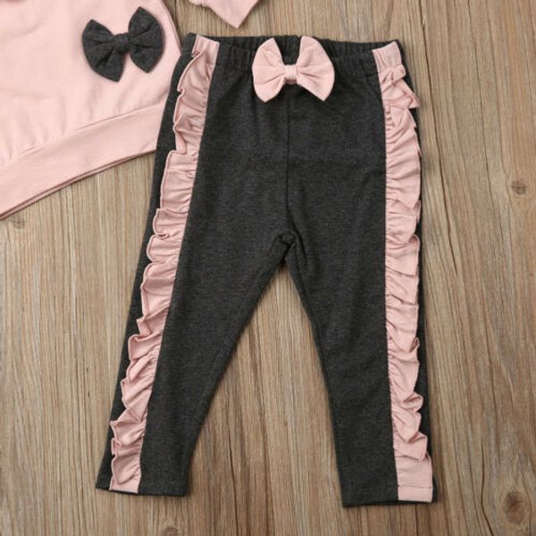 2pcs toddler baby girl clothes outfit ruffle bowknot long sleeve pink sweatshirt pants newborn kids clothes set, White
2pcs toddler baby girl clothes outfit ruffle bowknot long sleeve pink sweatshirt pants newborn kids clothes set, White