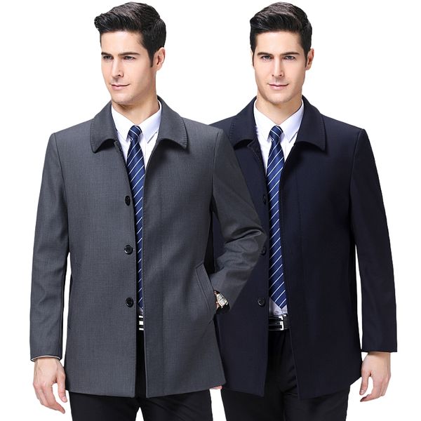 new middle-aged jacket men's jacket spring autumn business section lapel casual windbreaker outwear plus size, Tan;black
new middle-aged jacket men's jacket spring autumn business section lapel casual windbreaker outwear plus size, Tan;black