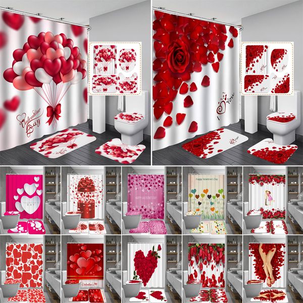 happy valentines day shower curtains bathroom curtain rose petal love bath sets toilet cover mat non-slip washroom rug set
happy valentines day shower curtains bathroom curtain rose petal love bath sets toilet cover mat non-slip washroom rug set