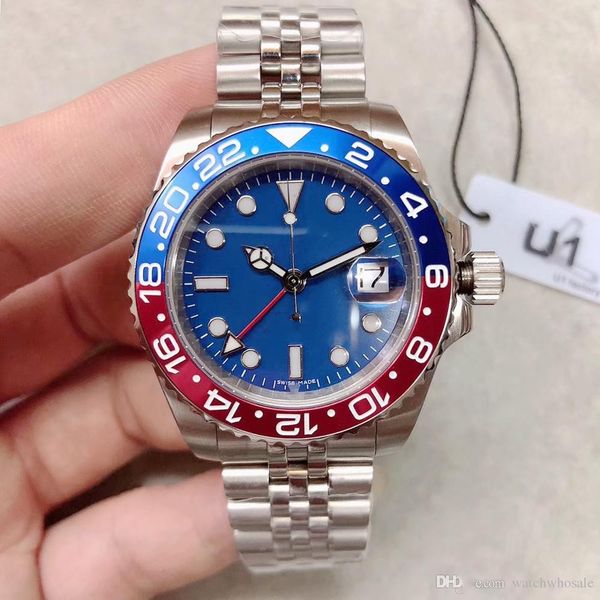 2019 new blue and red ceramic rotating ring blue face 40mm mechanical automatic watch stainless steel original five beads strap men watches, Slivery;brown
2019 new blue and red ceramic rotating ring blue face 40mm mechanical automatic watch stainless steel original five beads strap men watches, Slivery;brown