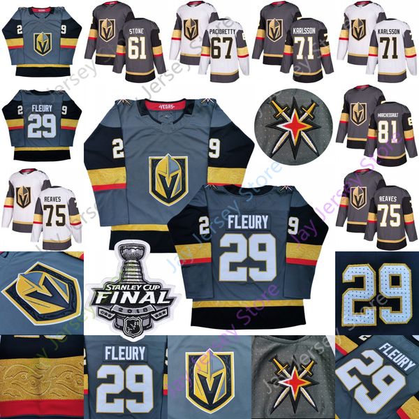 2019 Vegas Golden Knights Jersey Marc-Andre Fleury Mark Stone Max Pacioretty William Karlsson Ryan Reaves Jonathan Marchessault Nate Schmidt