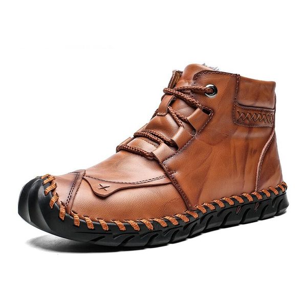 leather autumn winter men warm plush snow boots outdoor fur motorcycle boots ankle boots men's shoes, Black
leather autumn winter men warm plush snow boots outdoor fur motorcycle boots ankle boots men's shoes, Black