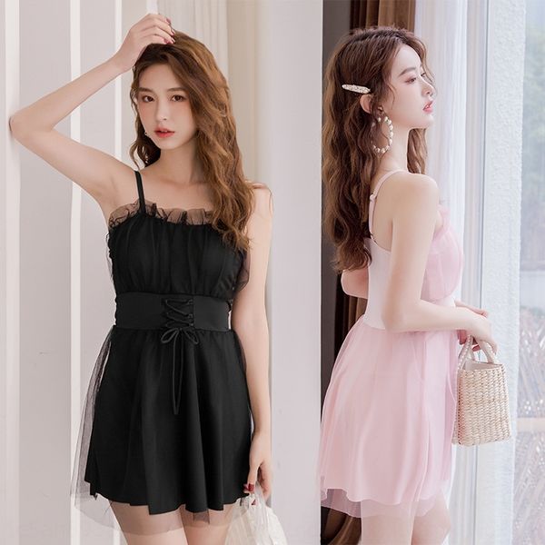 female vido sling fairy fan ins style skirt large size conservative conjoined sling swim swimsuit les swimming suit, White;black
female vido sling fairy fan ins style skirt large size conservative conjoined sling swim swimsuit les swimming suit, White;black