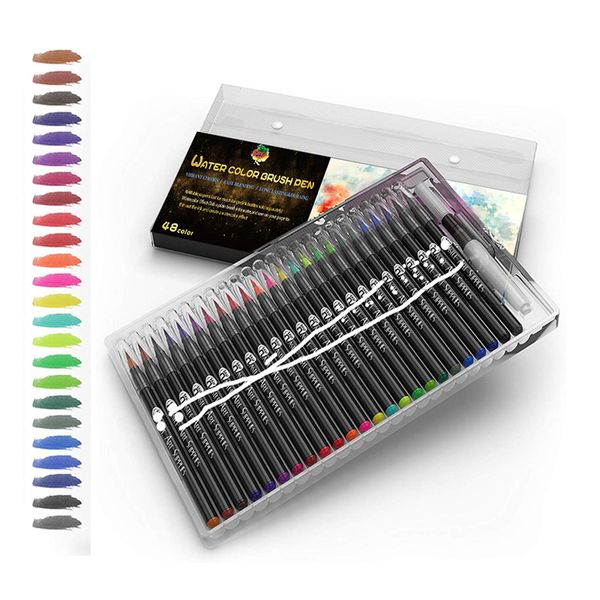 72color Coloring Marker School Art Supplies Watercolor Brush Pens