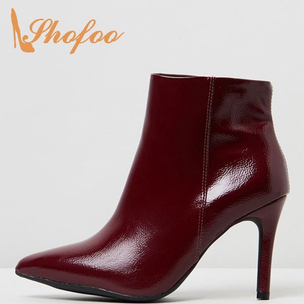 burgundy female heeled winter shoes short booties stilettos ankle boots woman high thin heels large size 11 16 zipper fashion, Black
burgundy female heeled winter shoes short booties stilettos ankle boots woman high thin heels large size 11 16 zipper fashion, Black