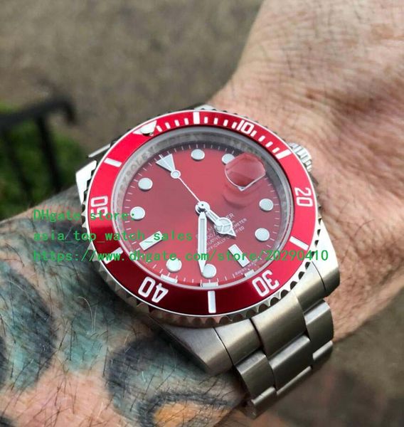 2 style watch 116610 116610ln 40 mm ceramic bezel red dial asia 2813 mechanical automatic mens watches, Slivery;brown
2 style watch 116610 116610ln 40 mm ceramic bezel red dial asia 2813 mechanical automatic mens watches, Slivery;brown