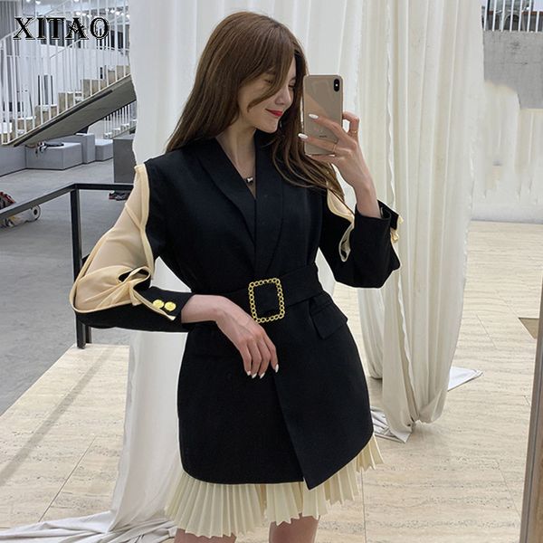 xitao vintage patchwork chiffon thin blazer women medium length korean style fashion individuality tide women wqr1241, White;black
xitao vintage patchwork chiffon thin blazer women medium length korean style fashion individuality tide women wqr1241, White;black
