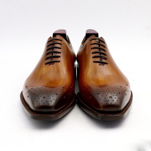 men dress shoe oxfords shoe custom handmade shoe color brown square toe genuine calf leather ox-01, Black
men dress shoe oxfords shoe custom handmade shoe color brown square toe genuine calf leather ox-01, Black