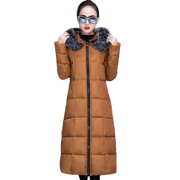 2019 women winter jacket hooded fur collar warm thicken x-long female parka solid ladies coat, Black
2019 women winter jacket hooded fur collar warm thicken x-long female parka solid ladies coat, Black