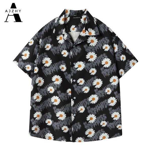 daisy print summer shirts for men casual streetwear button up hawaiian shirt women oversized harajuku korean fashion clothing, White;black
daisy print summer shirts for men casual streetwear button up hawaiian shirt women oversized harajuku korean fashion clothing, White;black