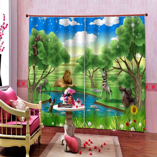 3d curtain custom cartoon zoo horse lion window curtains 3d children's room landscape blackout curtains
3d curtain custom cartoon zoo horse lion window curtains 3d children's room landscape blackout curtains