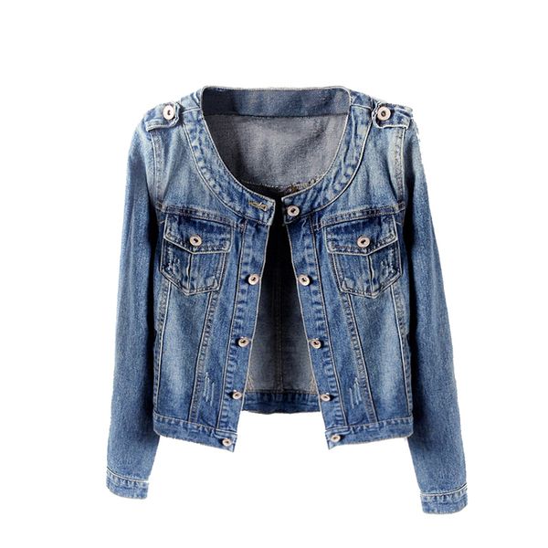 spring-autumn denim jackets casual coat women's wild thin short paragraph large size round neck long sleeve denim jacket, Black;brown
spring-autumn denim jackets casual coat women's wild thin short paragraph large size round neck long sleeve denim jacket, Black;brown