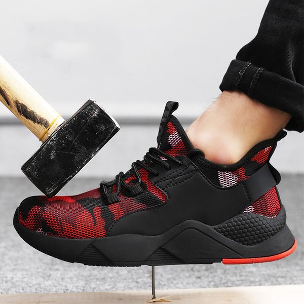 professional steel toe safety shoes mens women camouflage wear resistant breathable indestructible protective work shoes 36-48, Black
professional steel toe safety shoes mens women camouflage wear resistant breathable indestructible protective work shoes 36-48, Black