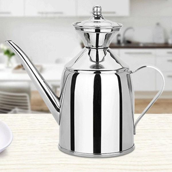 long spout leak proof stainless steel organizer spice restaurant with handle counterdustproof oil bottle large capacity
long spout leak proof stainless steel organizer spice restaurant with handle counterdustproof oil bottle large capacity