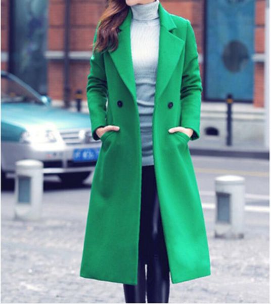 women's long woolen coat female warm windproof elegant office robe blended wool outdoor 2019 blends parks outerwear plus size, Black
women's long woolen coat female warm windproof elegant office robe blended wool outdoor 2019 blends parks outerwear plus size, Black