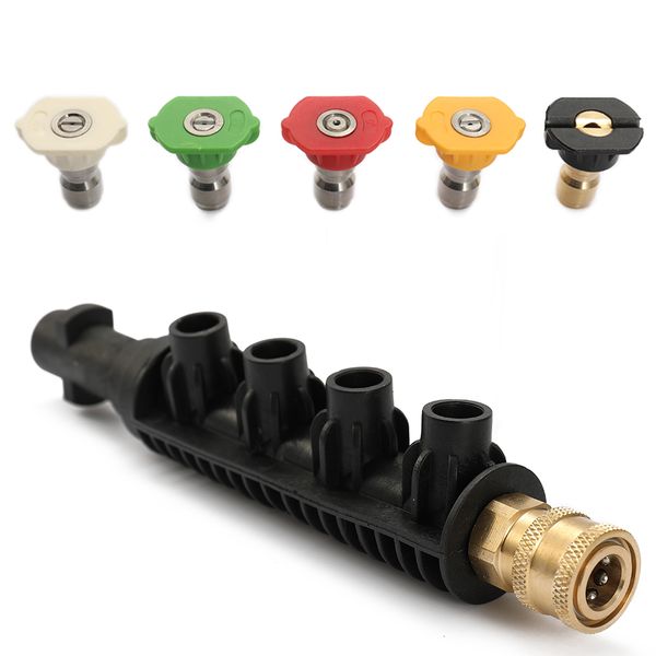 high pressure car washer metal jet lance for karcher k series with 5 nozzle tips adjustable angle sprayer
high pressure car washer metal jet lance for karcher k series with 5 nozzle tips adjustable angle sprayer