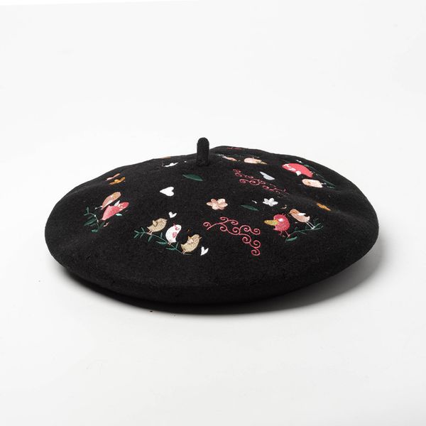 winter hats for women new bird flowers hats embroidered wool feather beret painter hat lady leisure bud cap french beret, Blue;gray
winter hats for women new bird flowers hats embroidered wool feather beret painter hat lady leisure bud cap french beret, Blue;gray