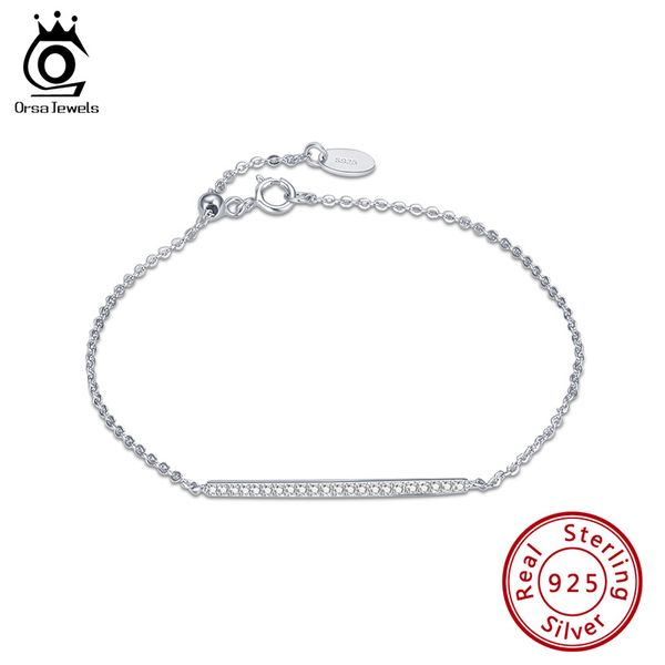 orsa jewels classical 925 silver adjustable bracelet cz zircon crystal long bar charm bracelet for lady girl gift wholesaleosb73, Golden;silver
orsa jewels classical 925 silver adjustable bracelet cz zircon crystal long bar charm bracelet for lady girl gift wholesaleosb73, Golden;silver