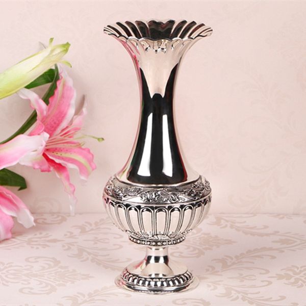 height 30cm vintage home decor metal vase silver color fashion tableart craft wedding decoration household ornemants
height 30cm vintage home decor metal vase silver color fashion tableart craft wedding decoration household ornemants