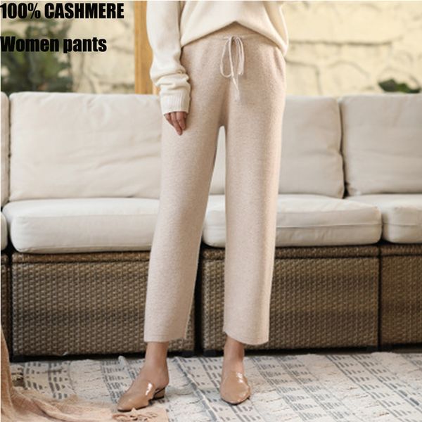 pure 100% pure cashmere pants women winter autumn knitted wide-leg pants women's fashion simple loose high waist trousers, Black;white
pure 100% pure cashmere pants women winter autumn knitted wide-leg pants women's fashion simple loose high waist trousers, Black;white