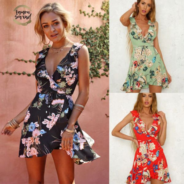 women dress holiday v neck frilled mini casual summer beach floral party sundress drop shipping, Black;gray
women dress holiday v neck frilled mini casual summer beach floral party sundress drop shipping, Black;gray