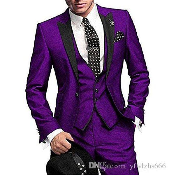 classic peak lapel wedding tuxedos slim fit suits for men groomsmen suit three pieces prom formal suits (jacket+pants+vest+tie) 624, Black;gray
classic peak lapel wedding tuxedos slim fit suits for men groomsmen suit three pieces prom formal suits (jacket+pants+vest+tie) 624, Black;gray