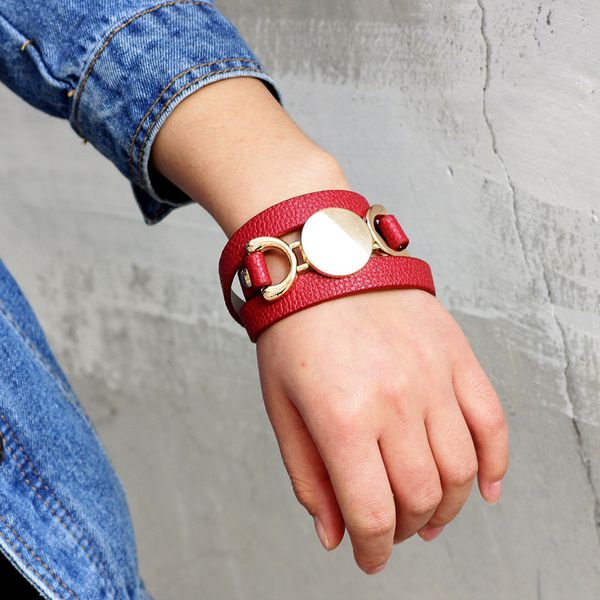 7-color women's european and american simple bracelet, original leather multi-layer twining headwear wholesale, Golden;silver
7-color women's european and american simple bracelet, original leather multi-layer twining headwear wholesale, Golden;silver