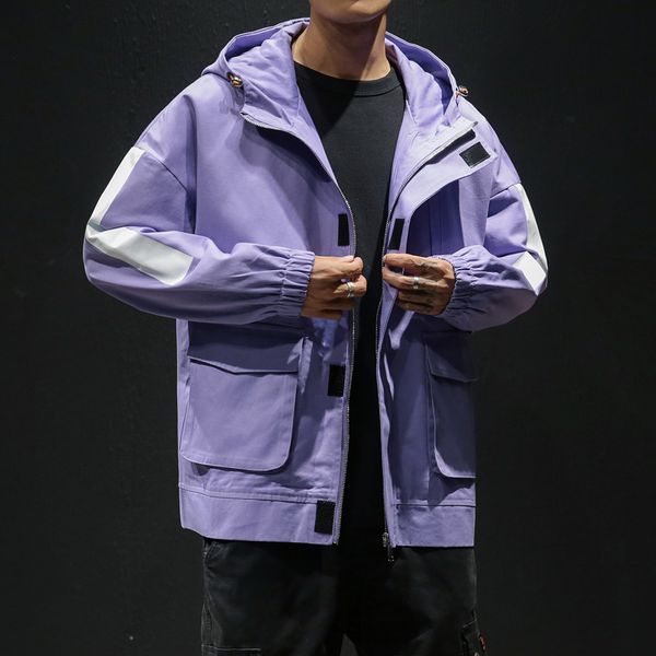 japanese style purple oversize patchwork pocket hooded fashion windbreaker autumn zipper men fashion black loose jackets, Black;brown
japanese style purple oversize patchwork pocket hooded fashion windbreaker autumn zipper men fashion black loose jackets, Black;brown