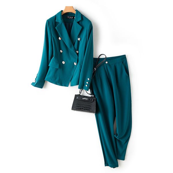 new women blazer two piece sets long sleeve blazer coat straight leg pants office lady suit formal two piece set t80, White;black
new women blazer two piece sets long sleeve blazer coat straight leg pants office lady suit formal two piece set t80, White;black