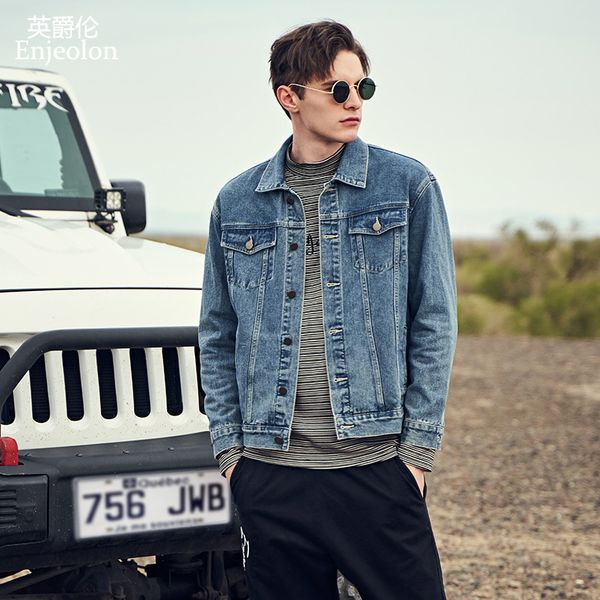 enjeolon autumn solid casual slim mens denim jacket plus size 3xl bomber jacket cowboy men's jean chaqueta hombre nt802, Black;brown
enjeolon autumn solid casual slim mens denim jacket plus size 3xl bomber jacket cowboy men's jean chaqueta hombre nt802, Black;brown
