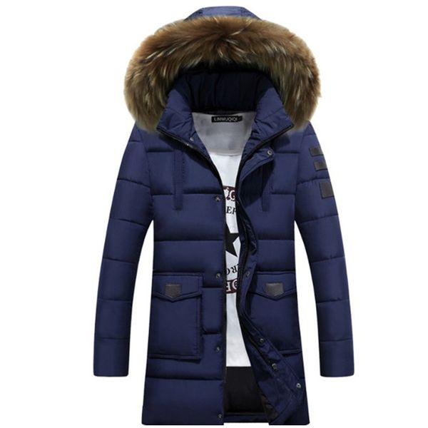 men medium long hooded jackets coat winter thicken warm male outerwear parkas fur collar dismountable cotton-padded jacket, Black
men medium long hooded jackets coat winter thicken warm male outerwear parkas fur collar dismountable cotton-padded jacket, Black