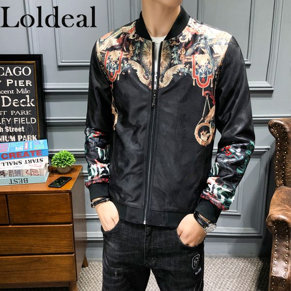 loldeal men bomber jacket floral print zipper casual flight lightweight coat jackets, Black;brown
loldeal men bomber jacket floral print zipper casual flight lightweight coat jackets, Black;brown